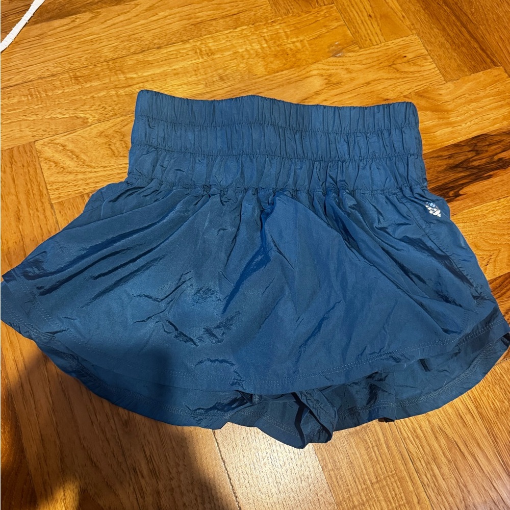 Free People Blue Flowy Skort